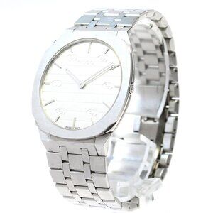 GUCCI 163.4/YA163402 Silver Dial Quartz Ladies Watch_827296